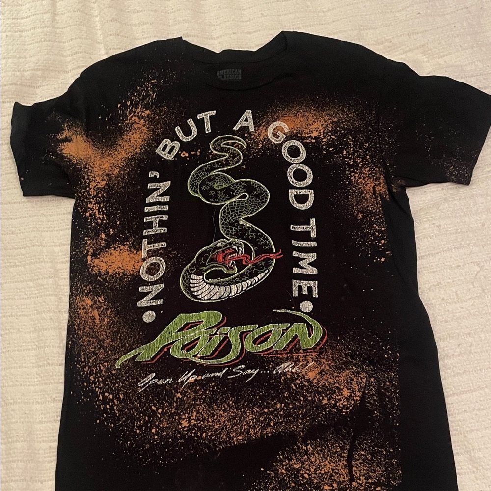 Black and Orange Graphic T-Shirt poison band